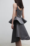 SHUSHUTONG ruffle sling top aw21to02 grey